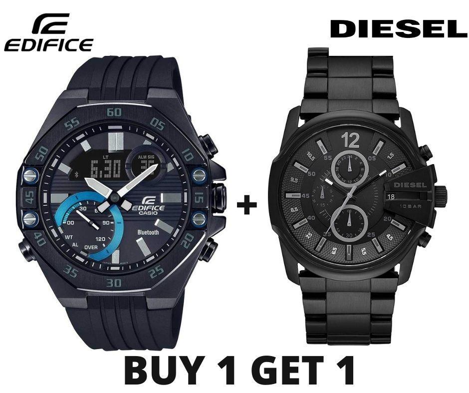 Edifice and Diesel Analouge Men Combo