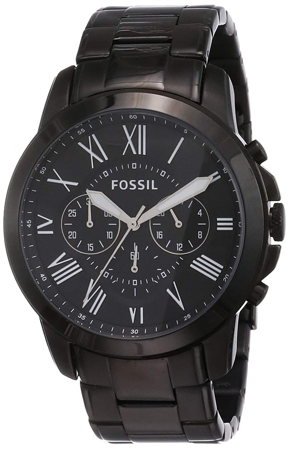 Fossil Grant Chronograph Analog Black Dial Men's Watch - FS4832