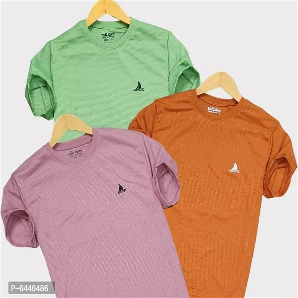 Cotton Half Sleeves Mens T-Shirt (Pack Of 3 )