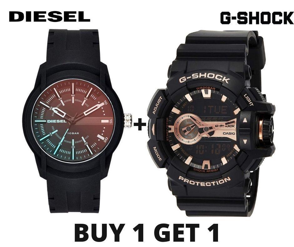Diesel and G-Shock Analouge Combo