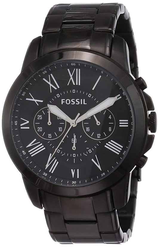 Fossil Grant Chronograph Analog Black Dial Men's Watch - FS4832