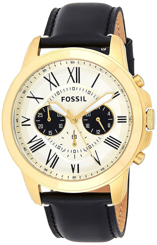 Fossil Analog Off-White Dial Men's Watch - FS5272
